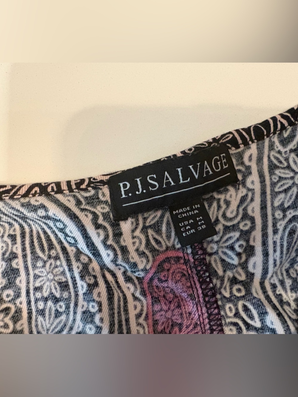 PJ Salvage 2 piece rayon PJ set - tagged medium fits very small - Picture 6 of 6